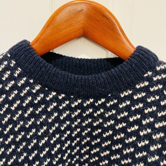 Vintage LL Bean 80's Birdseye Knit Wool Sweater Size Large - Picture 8 of 16
